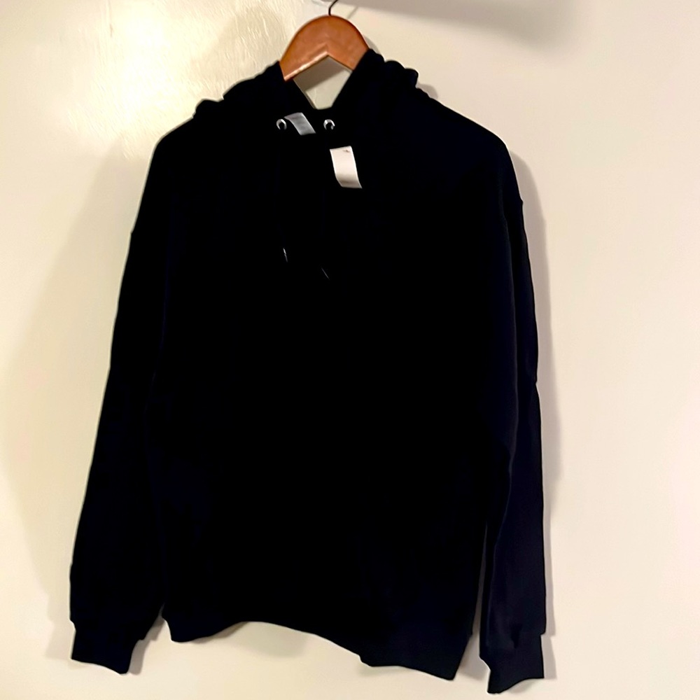 Black Cotton Mid Weight Hoodie Medium Set of 2